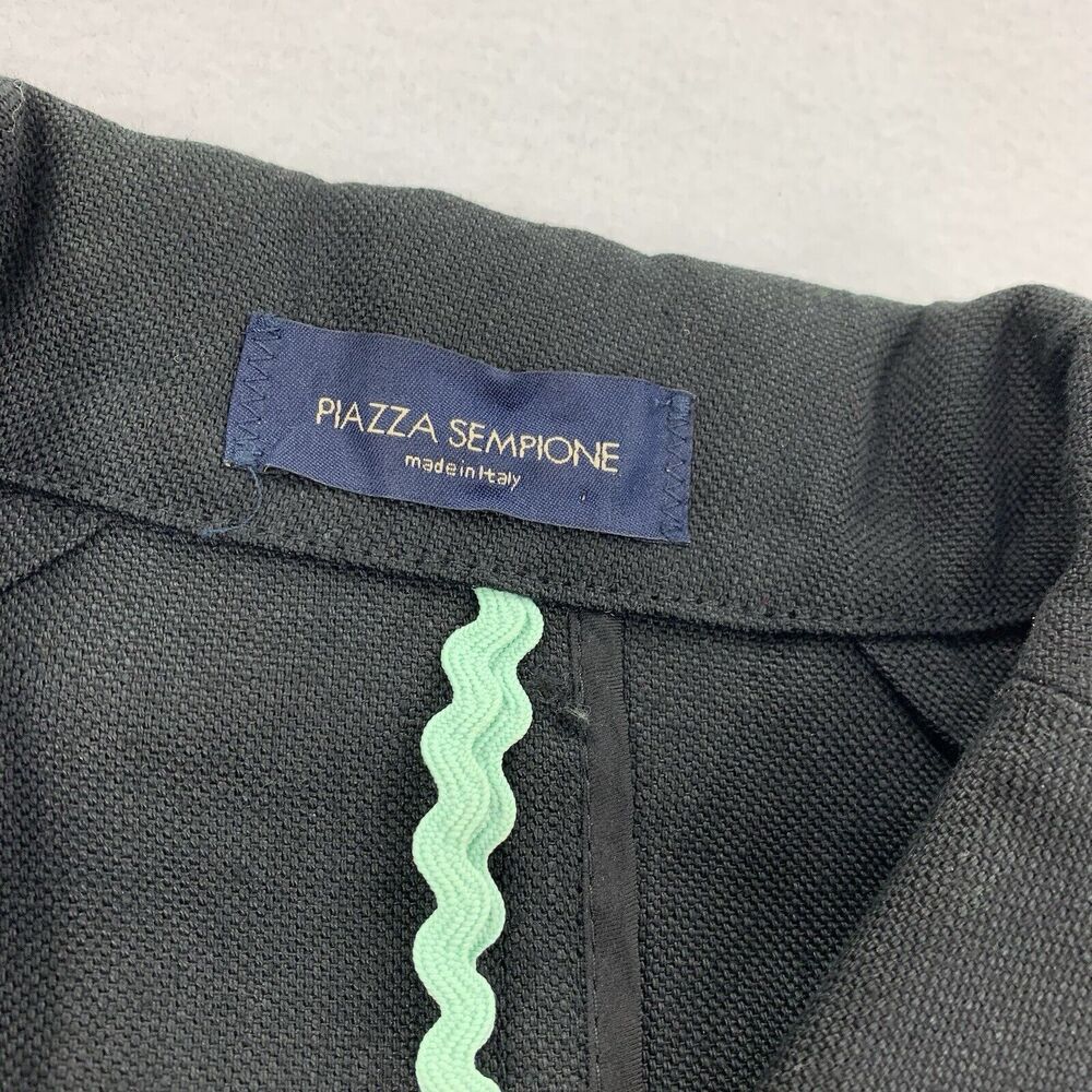 Piazza Sempione 100% Linen Lightweight Jacket 40 IT 4 US Small Womens Dark Gray - Picture 3 of 7